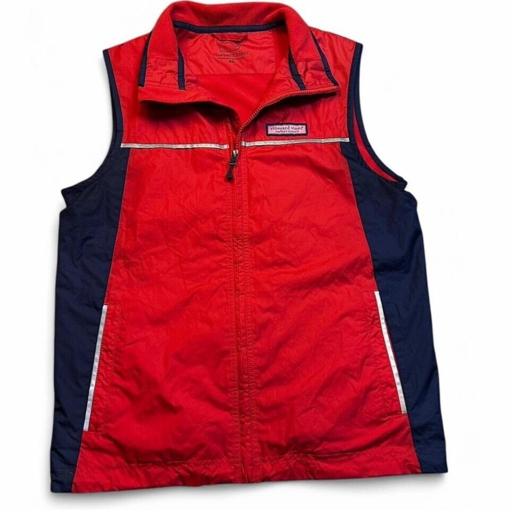 Vineyard Vines Vest Martha's Vineyard‎ Performance Full Zip Men's XS Red